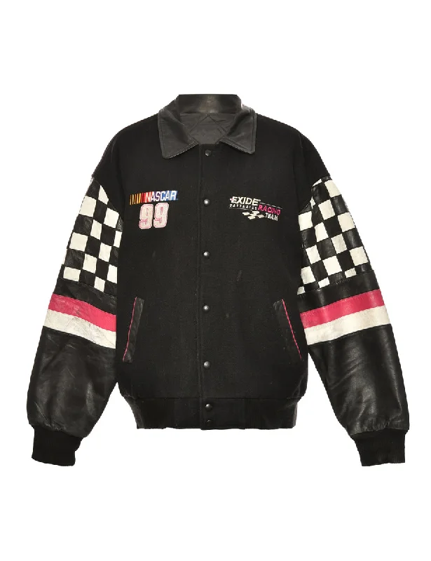 Weekend Savings Spectacular Black Check Detail NASCAR Racing Jacket - L