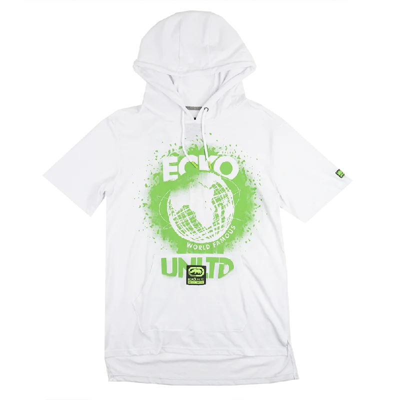 Act Now ECKO UNLTD S/S HOODIE SHIRT WHITE - EO12K821