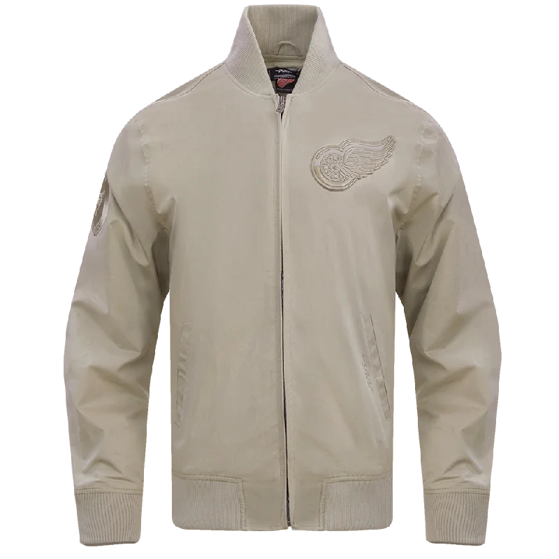 NHL DETROIT RED WINGS NEUTRAL TWILL JACKET (TAUPE)