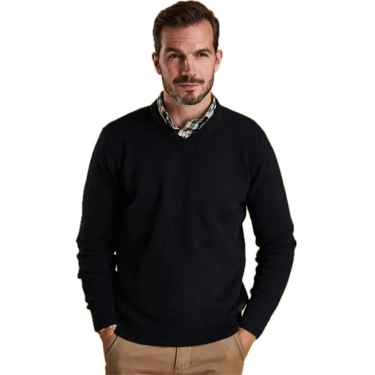 Barbour Nelson Essential V Neck Sweater - Navy