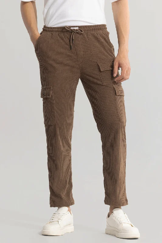 Urban Cord Brown Corduroy Cargo Pant