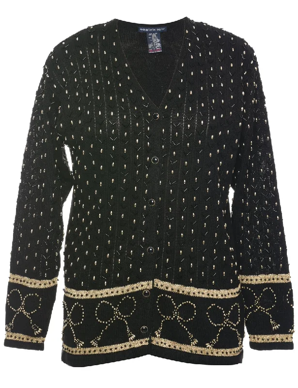 Weekend Savings Spree Black Cardigan - M