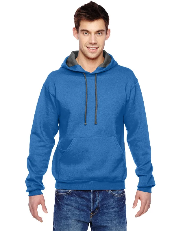 Super Bargain Fruit of the Loom Sofspun Hooded Sweatshirt | Royal