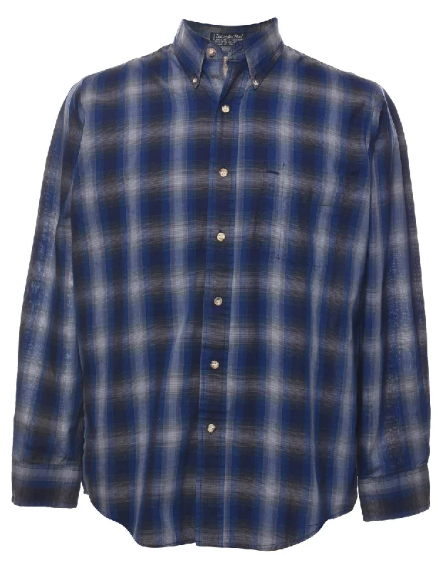 Blue Checked Shirt - M