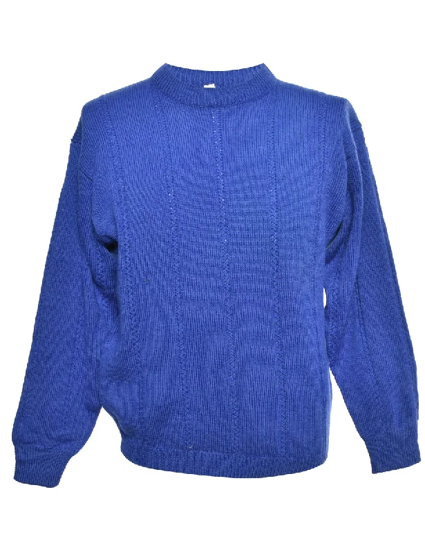 Blue Long Sleeved Jumper - M