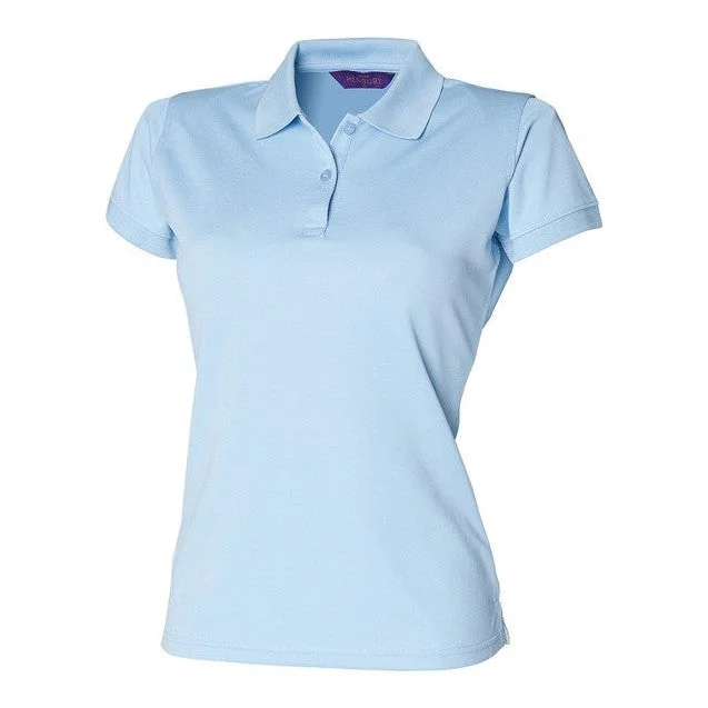 Closeout Sale Henbury Women's Coolplus® Polo Shirt - Light Blue
