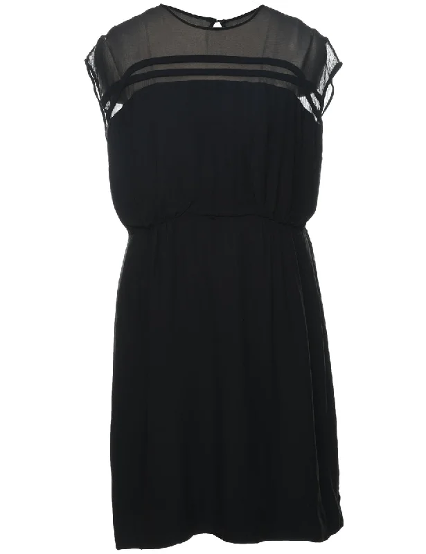 Epic Value Black & Silver Sparkly 1960s Dress - M
