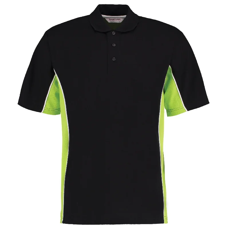 New Arrival Kustom Kit Track Polo (Classic Fit) - Black/Lime/White