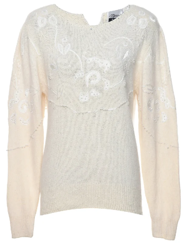 Low Prices Beaded Embroidered Jumper - M