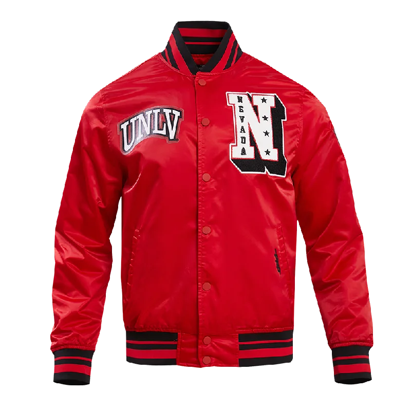 Instant Savings UNIVERSITY OF NEVADA LAS VEGAS CLASSIC SATIN RIB JACKET (RED/BLACK)