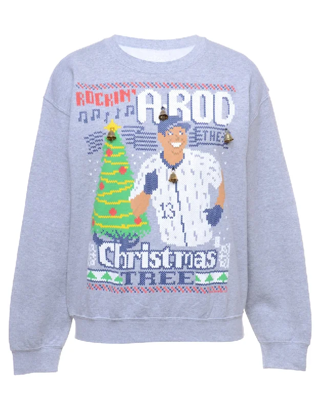 Unbeatable Prices Beyond Retro Reworked Christmas Sweatshirt With Bells - M