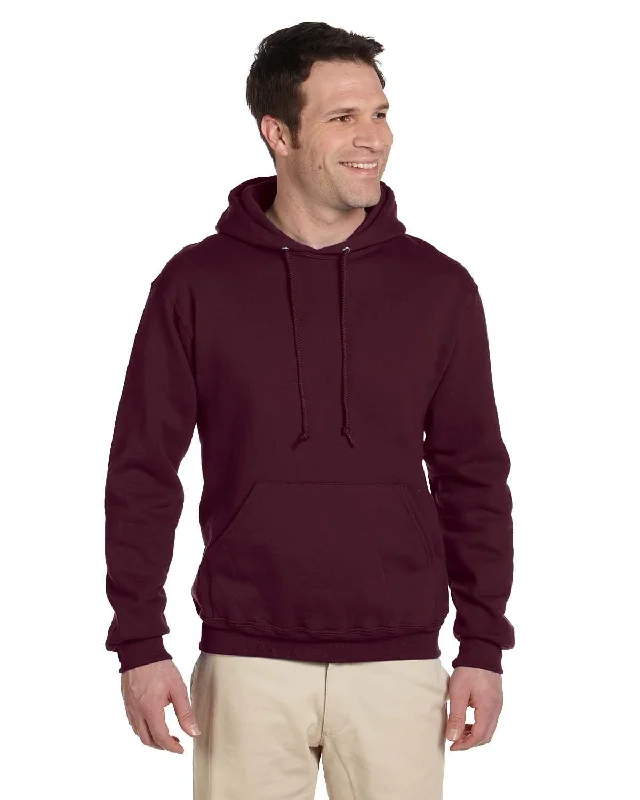 Jerzees SuperSweats Hooded Pullover Sweatshirt | Maroon