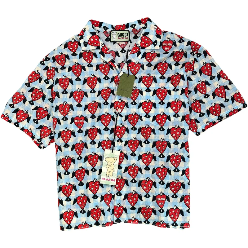 Weekend Deals That Thrill Men's Ha Ha Ha Dove Shirt Blue Size 4XL