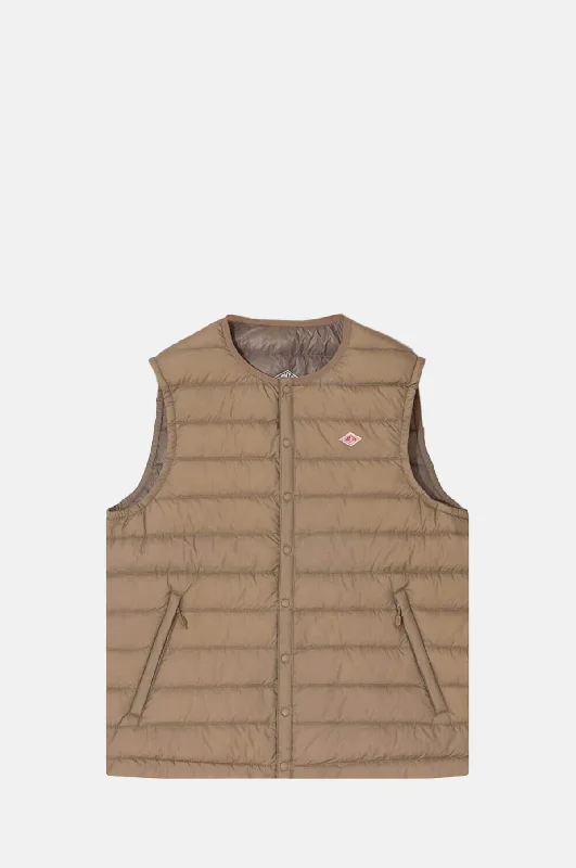 Inner Down Crewneck Vest Sand Beige