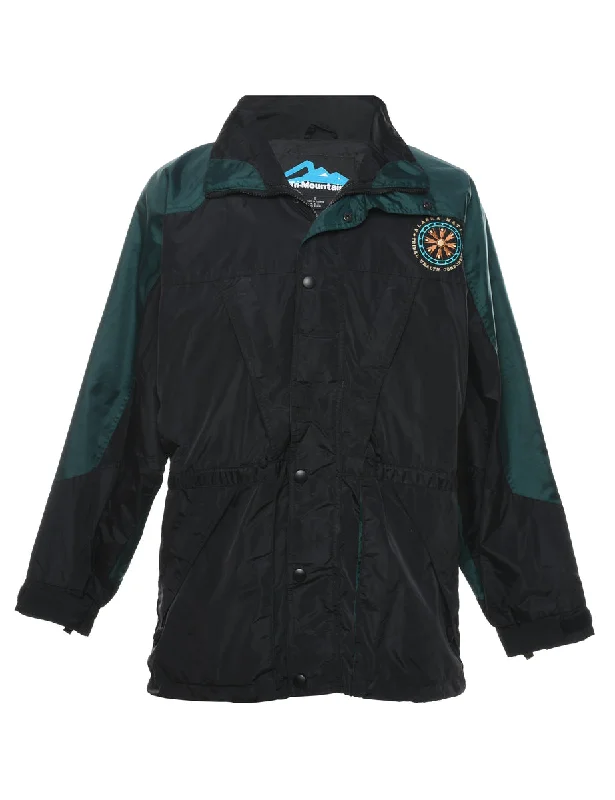 Sale Event Black & Green Embroidered Nylon Jacket - S