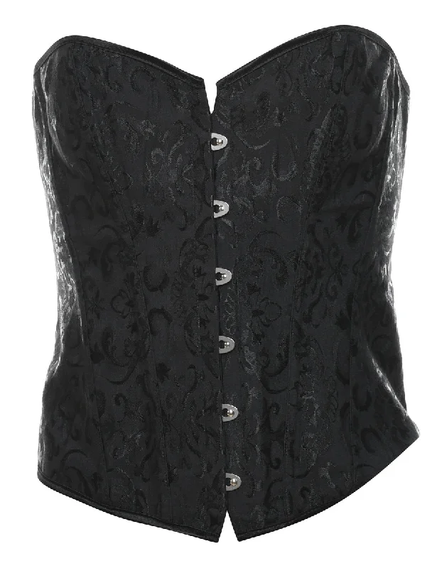 YEAR-End Clearance Black Delicate Corset - S
