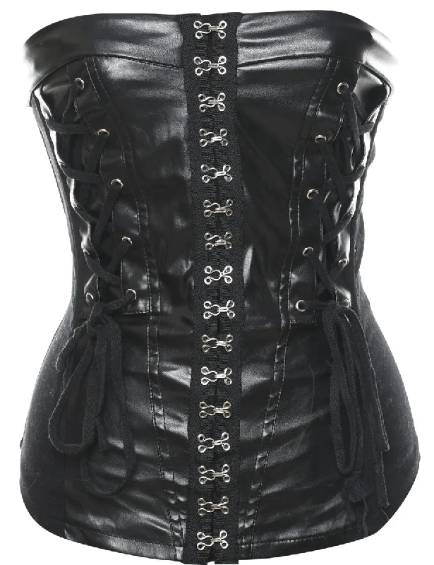 Hurry In Black 1990s Tripp NYC Corset - XS