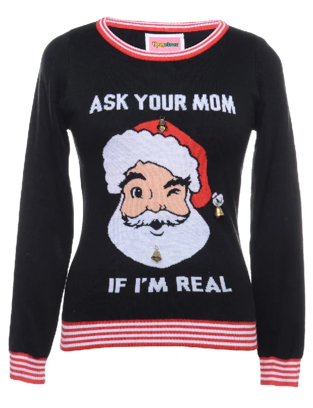 Weekend Deals That Thrill Beyond Retro Reworked Christmas Jumper With Bells - S