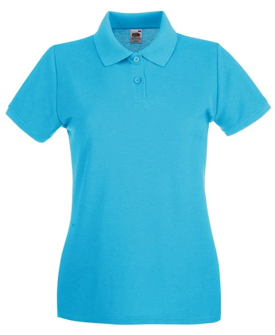 Best Choice Fruit Of The Loom Women's Premium Polo - Azure Blue