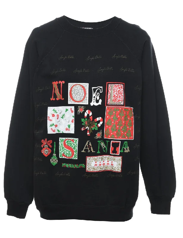 Weekend Bargains to Celebrate Black Christmas Sweatshirt - XL