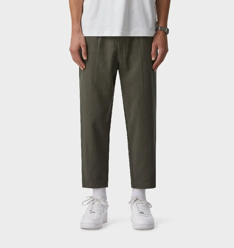 Massive Savings Linen Kobe Pant - Dark Green