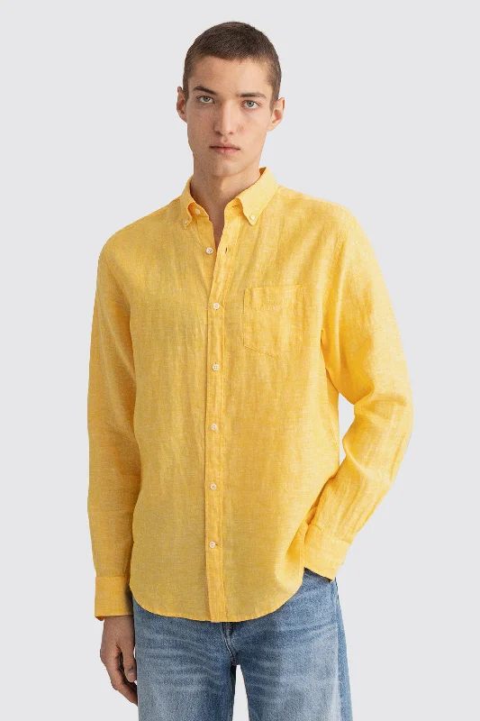 Gant Regular Linen Shirt Solar Power