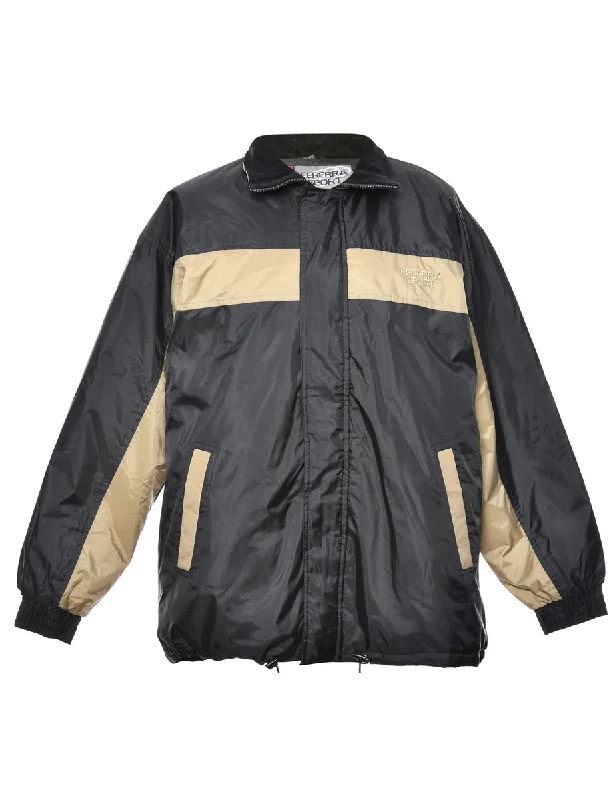 Overstock Beige & Black Two-Tone Mountaineering Jacket - M