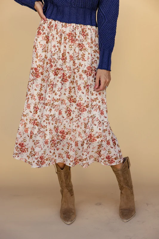 Warehouse Sale Ruby Jean Floral Midi Skirt