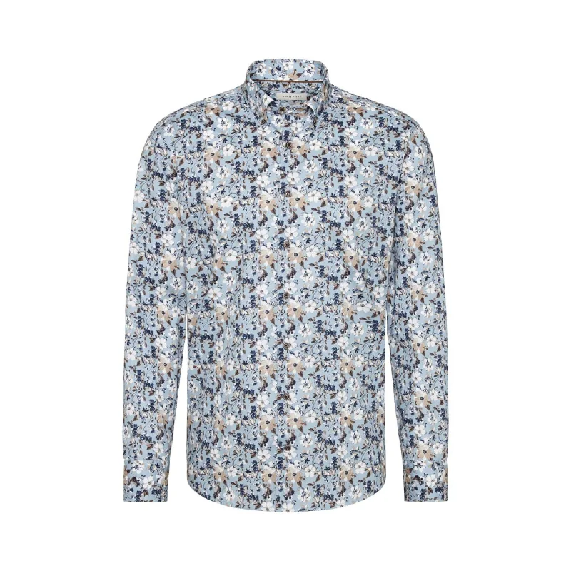 Limited Offer BUGATTI MENS Casual Shirt BLUE/LIGHT BLUE/BLACK