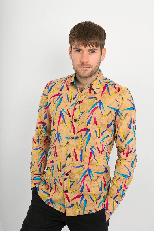 Limited Stock Chilli Print Cotton Slim-Fit Long-Sleeve Shirt
