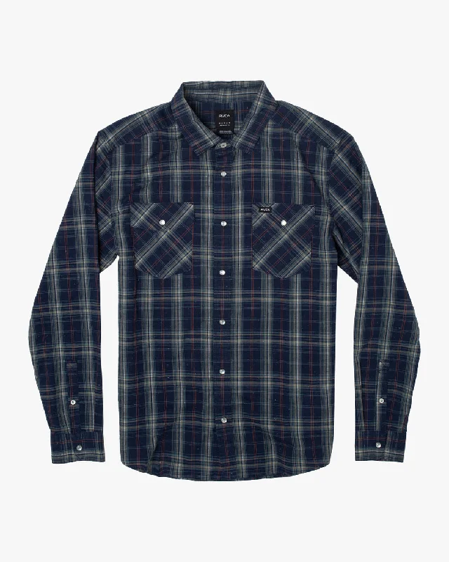 Neps Plaid Long Sleeve Shirt - Moody Blue