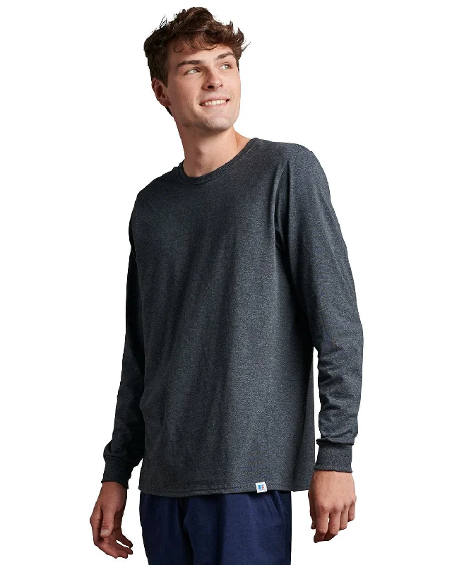 Russell Athletic Unisex Essential Performance Long-Sleeve T-Shirt | Black Heather