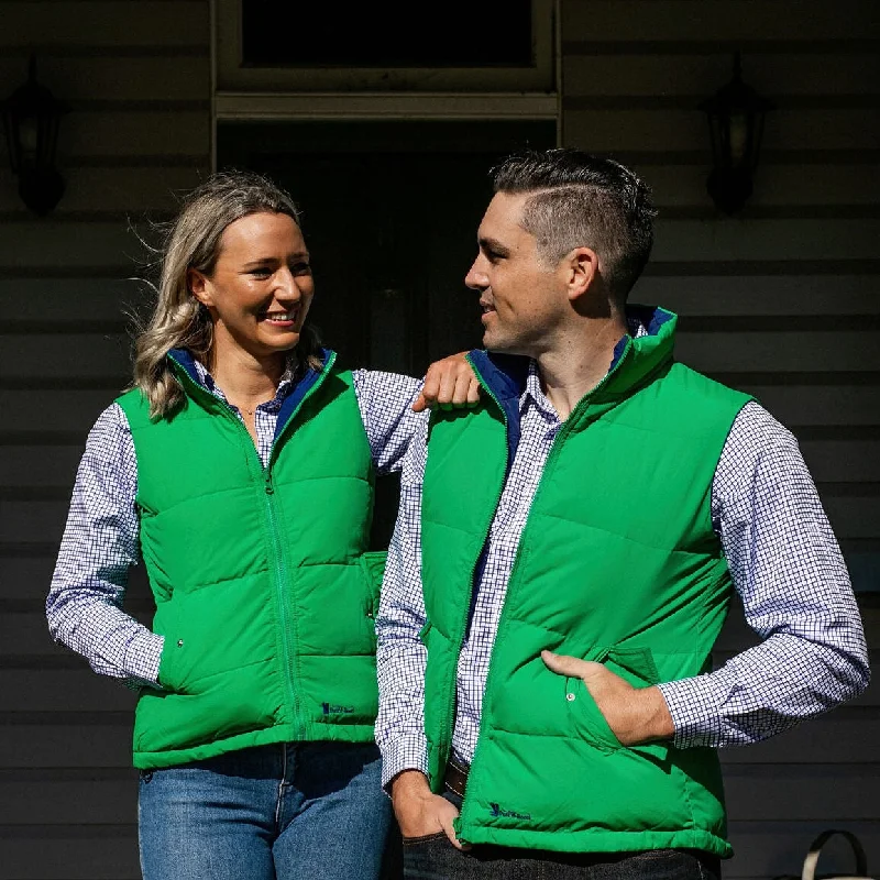 Weekend Deals to Make You Smile Unisex Green/Cobalt Reversible Vest