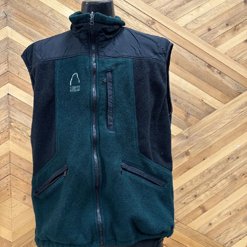 Price Cut Sierra Designs - Men's Full-Zip Fleece Vest: Green / Black-men-XL