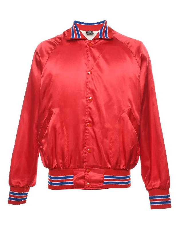 Reduced Rates Aristo Jac Red & Blue Contrast Bomber Jacket - L