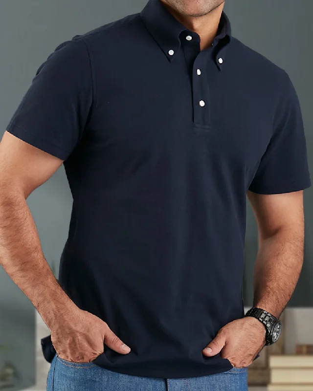 Exclusive Savings EZS Navy Polo T-Shirt