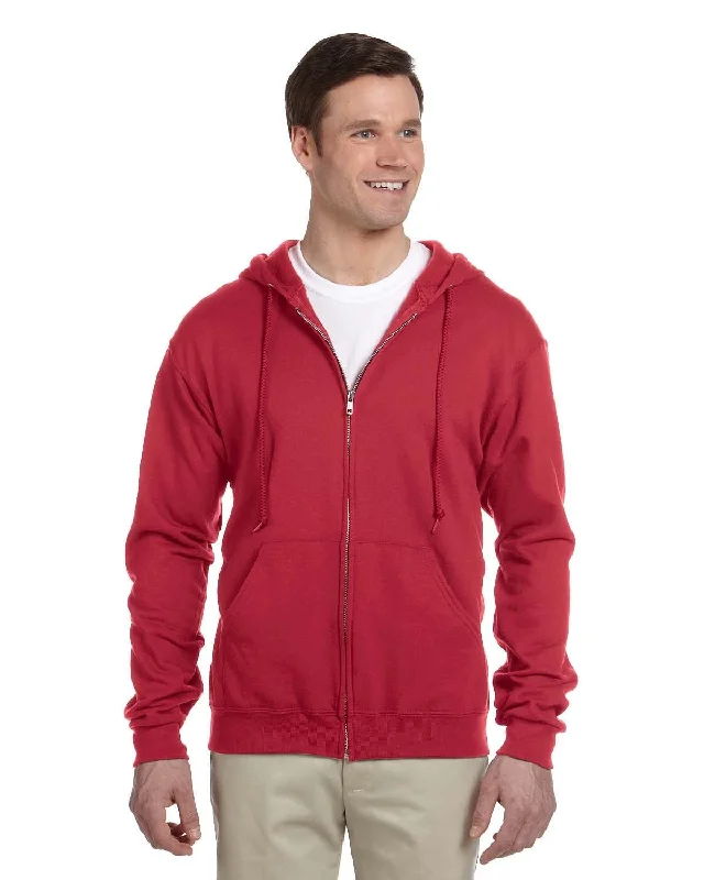 Extra Savings Jerzees Lightweight Full-Zip Hooded Sweatshirt | True Red