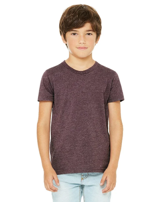 Bella+Canvas Youth Short Sleeve T-Shirt | Heather Maroon