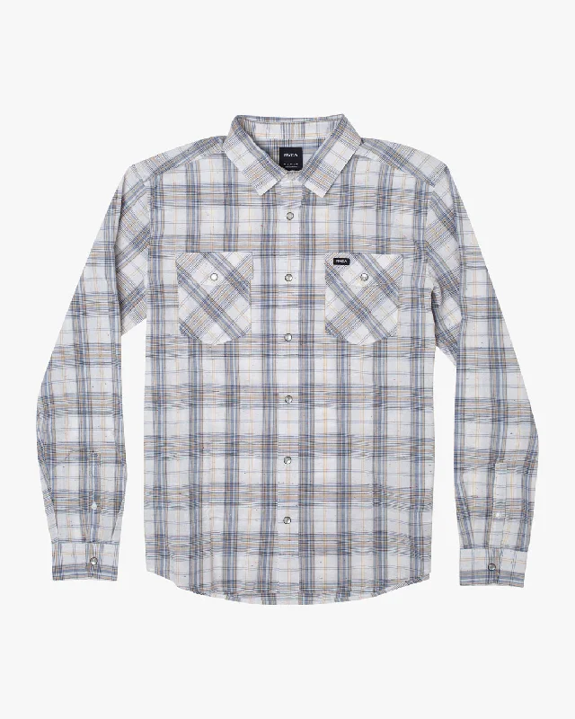 Neps Plaid Long Sleeve Shirt - Antique White