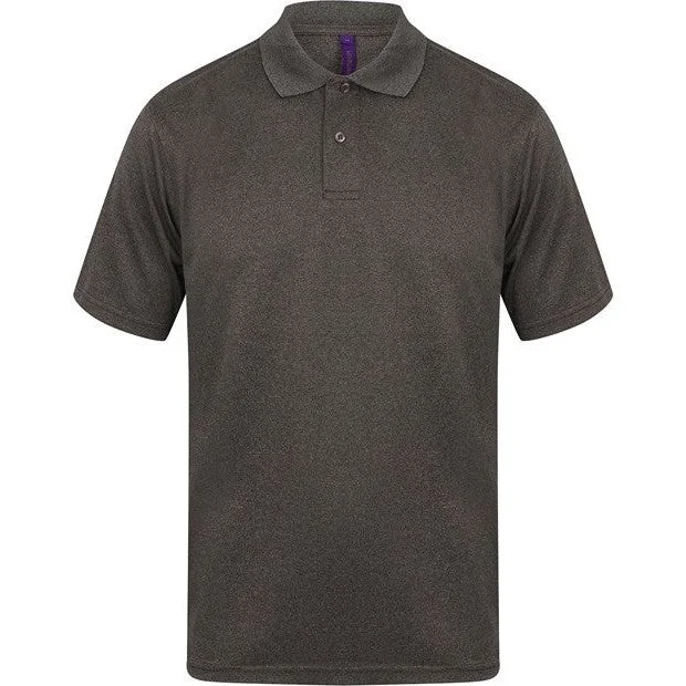 Major Savings Henbury Coolplus® Polo Shirt - Heather Charcoal