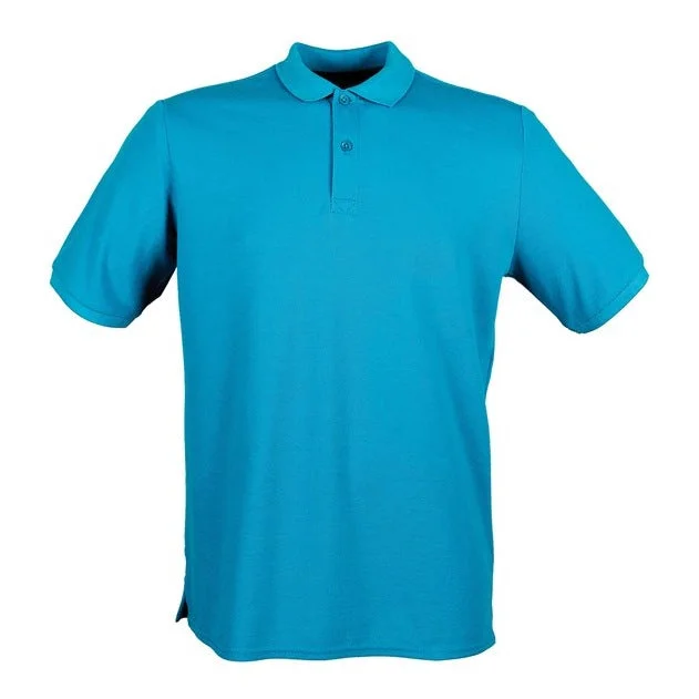Amazing Deals Henbury Micro-Fine Piqué Polo Shirt - Sapphire Blue