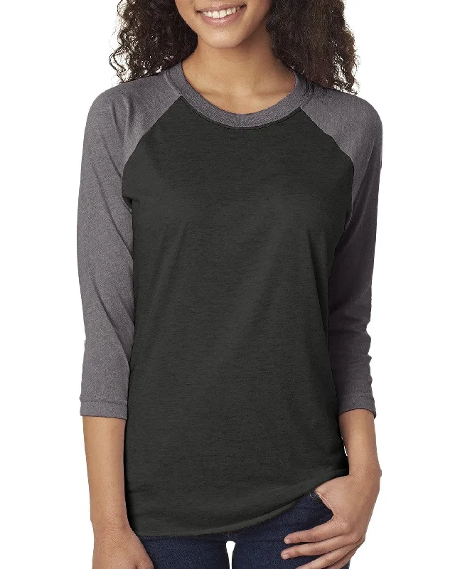 Unbeatable Prices Next Level Unisex Triblend 3/4-Sleeve Raglan Tee | Pr Hthr/ Vin Blk