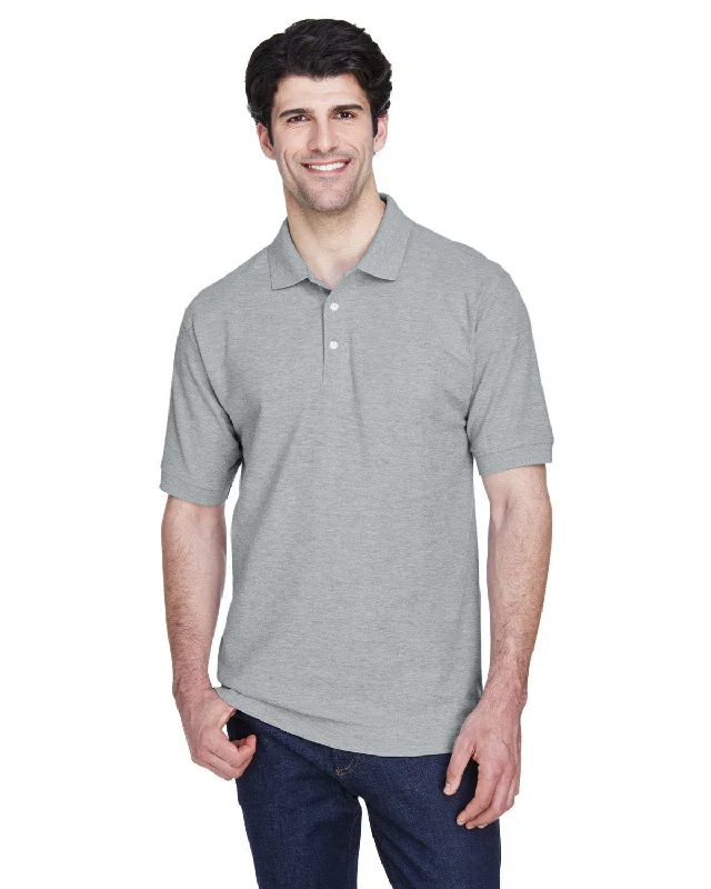 Devon & Jones Fine Pima Pique Polo Shirt | Grey Heather