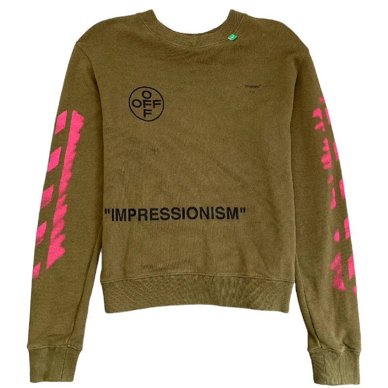 Mega Discount Men's Arrow Logo Sweatshirt Khaki Size XS