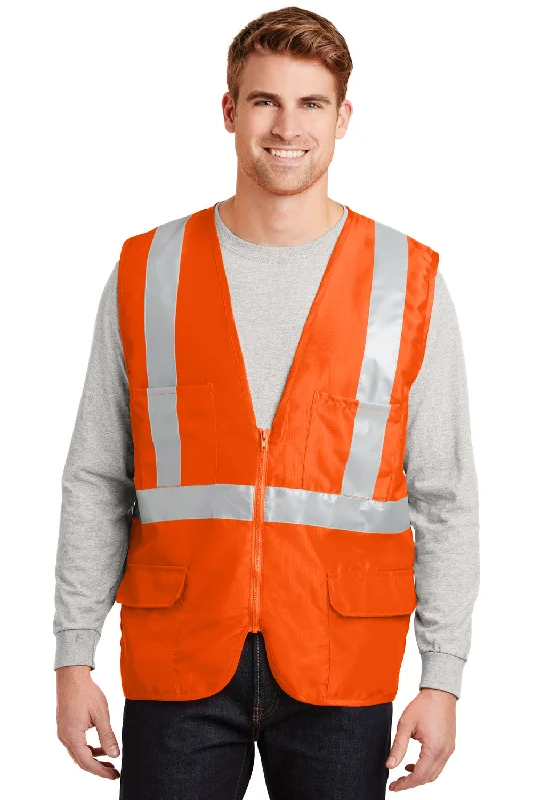 Exclusive Offers CornerStone Mens ANSI 107 Class 2 Safety Full Zip Vest - Safety Orange