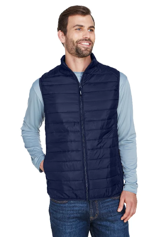 Super Savings Core 365 Mens Prevail Packable Puffer Water Resistant Full Zip Vest - Classic Navy Blue