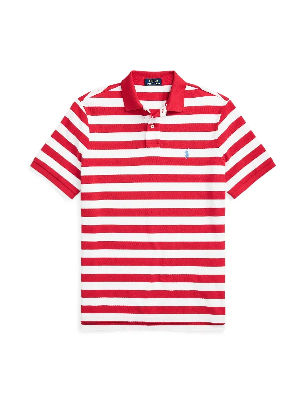 Get It Before It’s Gone Polo Ralph Lauren Slim Fit Strp Mesh Polo Red/White