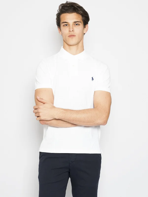 Polo in Piquet Slim Fit Bianco