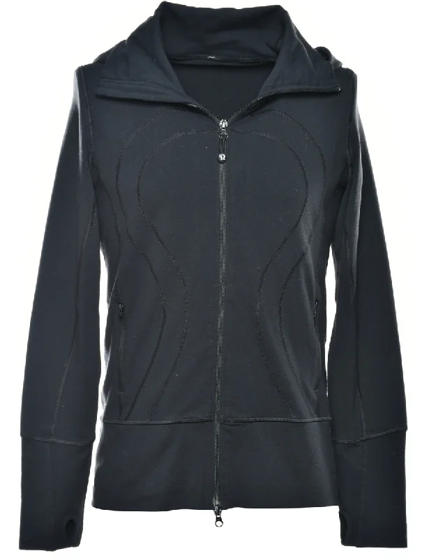 Black Track Top - L