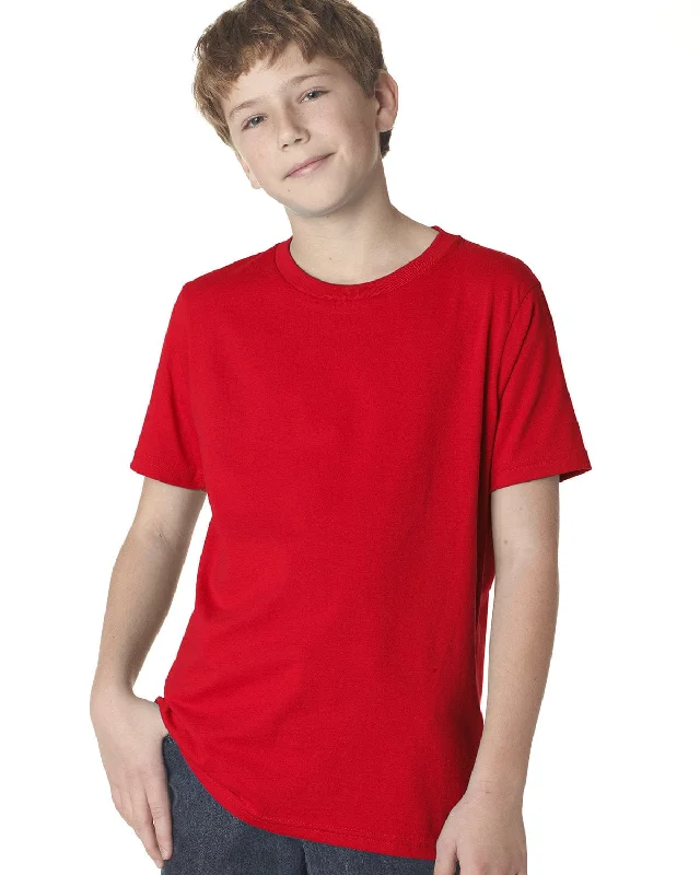 Limited Time Offer Next Level Boys Premium Short Sleeve Crew Tee | Red